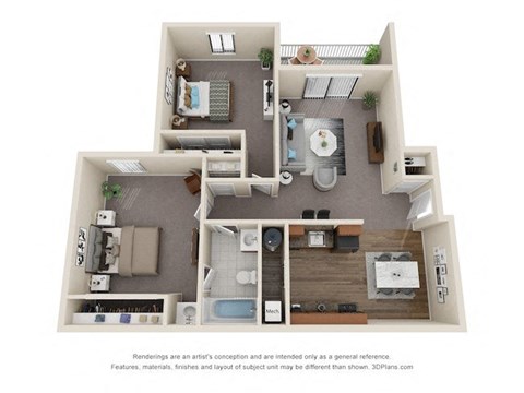 a floor plan of a 1 bedroom apartment